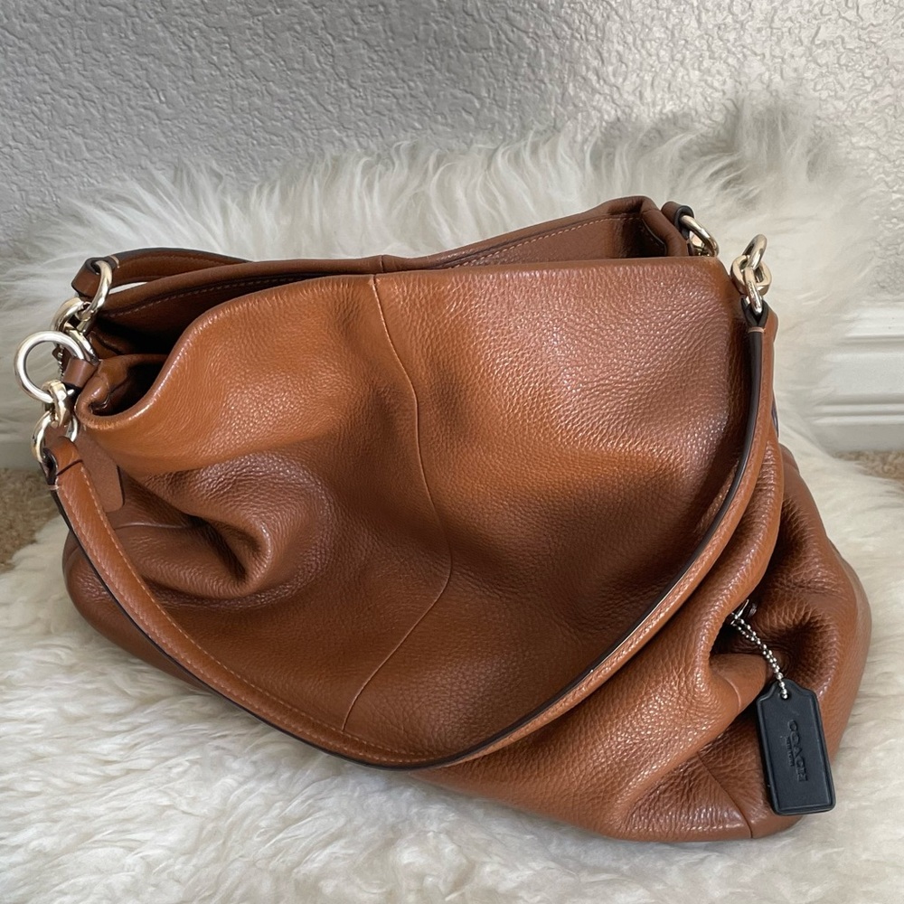 Coach Camel Brown Triple Compartment Purse - Picture 3 of 11